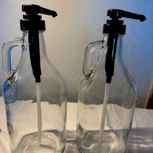 Clear Class Jug Pump Dispensers (SET of 2)